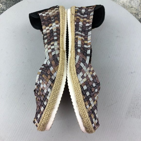 Steven Steve Madden Women's Size 9 Caliee Gold Black Purple Silver Slip On Flats - Picture 8 of 11